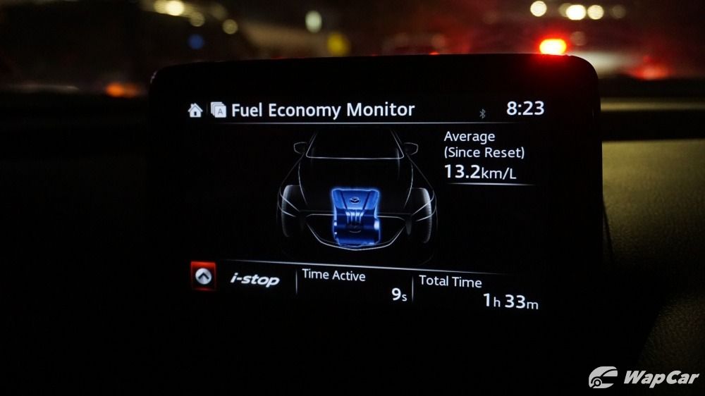 2018 Mazda CX-3 fuel efficiency reader