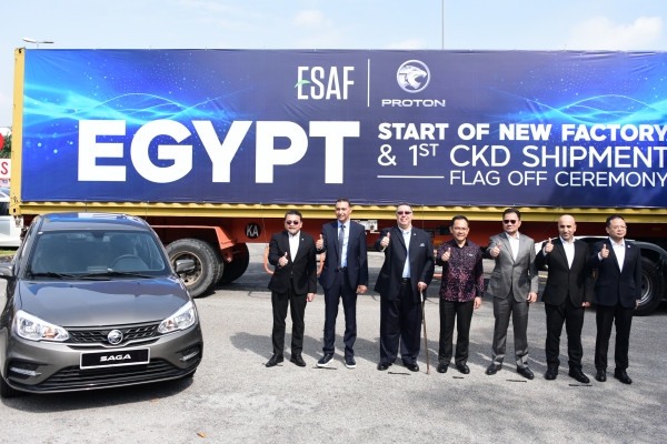 First shipment of Proton Saga CKD parts bound for Egypt; to become North African production hub