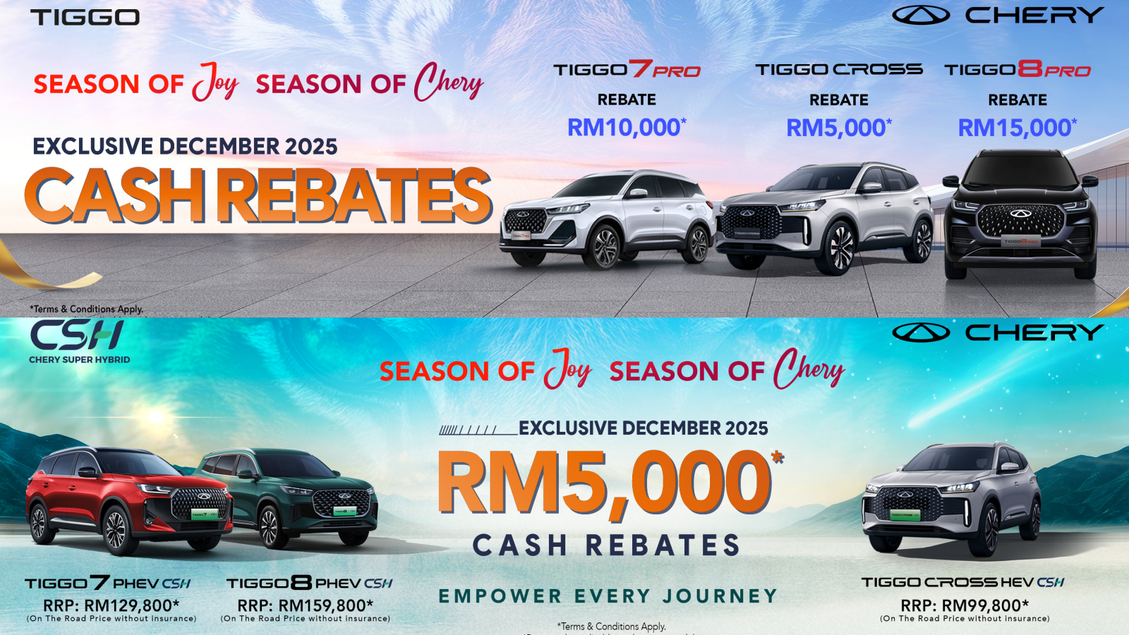 Chery Malaysia tawar rebat akhir tahun dan jaminan lanjutan untuk bateri PHEV | WapCar